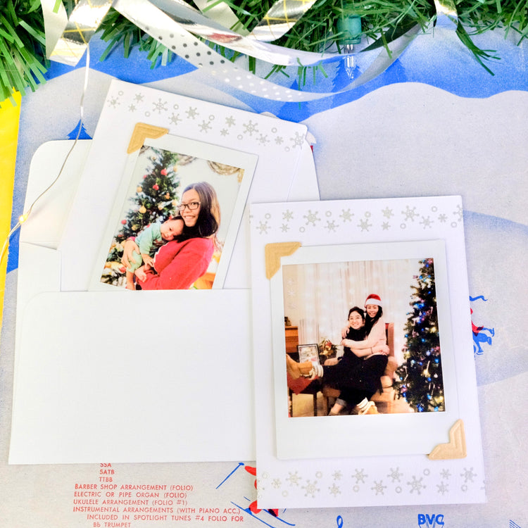 Snowflakes Christmas Instant Film Card