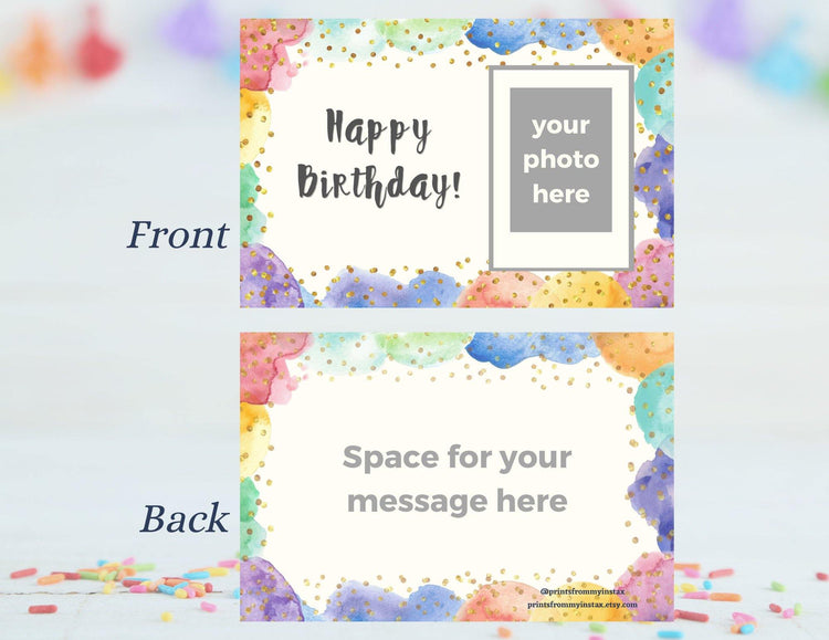 Happy Birthday Postcard - Prints From My Instax