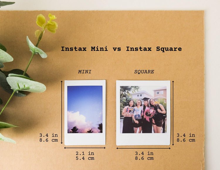 Card with Custom Polaroid Photo | Includes envelope and free gift message | Personalized instax mini or square picture print gift
