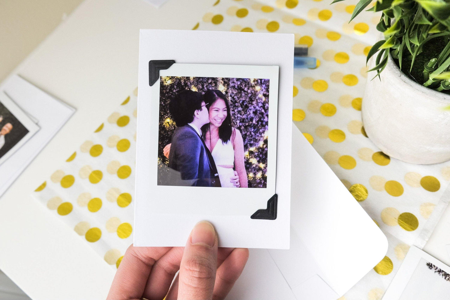 Card with Custom Polaroid Photo | Includes envelope and free gift message | Personalized instax mini or square picture print gift